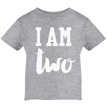 I Am Two! Birthday Shirt Infant Rabbit Skins Lap Shoulder Tee