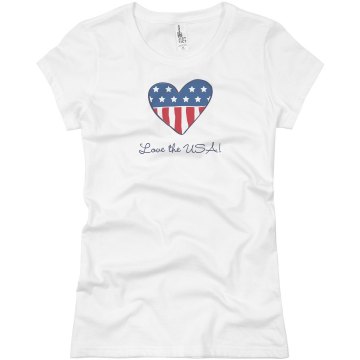 Love The USA Junior Fit Basic Bella Favorite Tee
