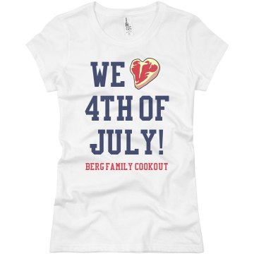 Berg Family Cookout Junior Fit Basic Bella Favorite Tee