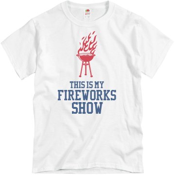 Fireworks Show Unisex Basic Gildan Heavy Cotton Crew Neck Tee
