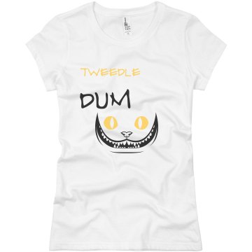 Tweedle Dum Cat Junior Fit Basic Bella Favorite Tee