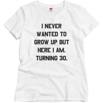 Not 30, 3 Tens Misses Relaxed Fit Anvil Scoop Neck Tee