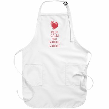 Keep Calm And Gobble Basic White Apron