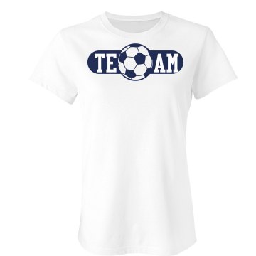 Team Soccer Tee Junior Fit Bella Sheer Longer Length Rib Tee