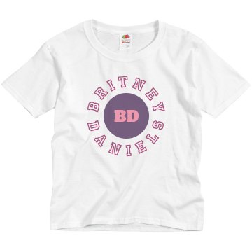 Name & Initials Tee Youth Basic Gildan Ultra Cotton Crew Neck Tee