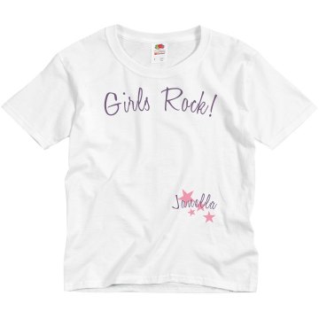 Girls Rock Youth Basic Gildan Heavy Cotton Crew Neck Tee
