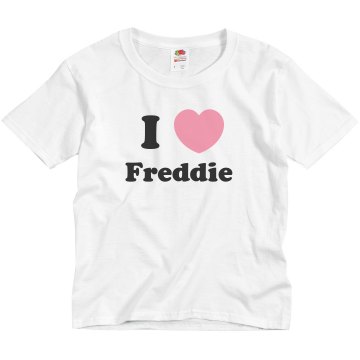 I love Freddie Youth Basic Gildan Heavy Cotton Crew Neck Tee
