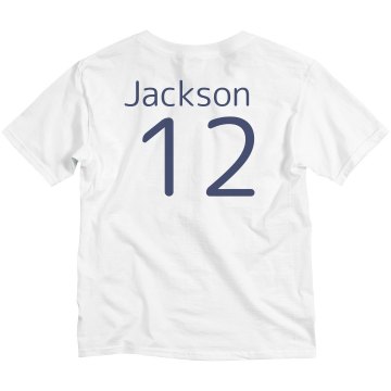 Hockey Tee w/ Back Youth Basic Gildan Ultra Cotton Crew Neck Tee