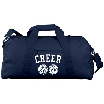 Rhinestone Cheer Bag Port & Company Large Square Duffel Bag
