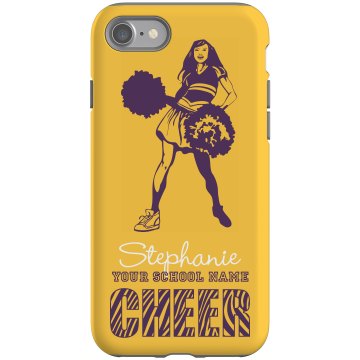 Cheerleading iPhone Case Rubber iPhone 4 & 4S Case Black