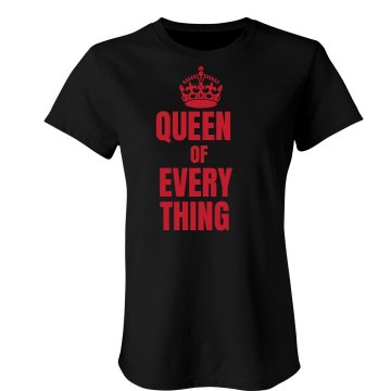 Queen Of Everything Junior Fit Bella Sheer Longer Length Rib Tee