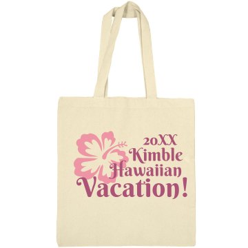 Kimble Hawaii Vacation Liberty Bags Canvas Bargain Tote Bag
