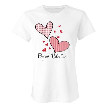 Custom Heart Tee Junior Fit Bella Sheer Longer Length Rib Tee