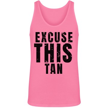 Excuse My Tan Neon Unisex American Apparel Neon Tank