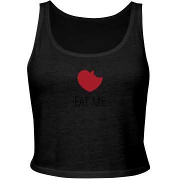Eat Me Junior Fit Bella Sheer Longer Length Rib Racerback Tank Top