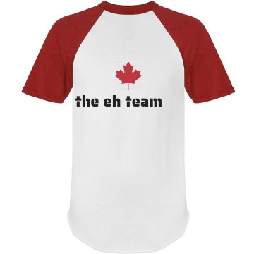 Canada Eh Team Junior Fit Bella 1x1 Rib Ringer Tee