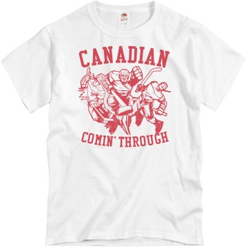 Canada Hockey Unisex Basic Gildan Heavy Cotton Crew Neck Tee
