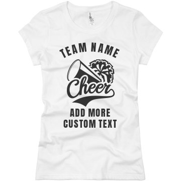 Cheerleader Tee Junior Fit Bella Sheer Longer Length Rib Tee
