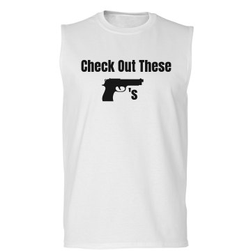 Check Out My Guns Unisex Gildan Ultra Cotton Sleeveless Tee