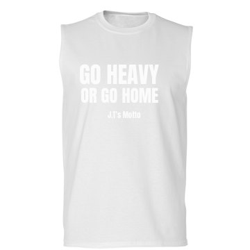 Go Heavy Fitness Tee Unisex Gildan Ultra Cotton Sleeveless Tee