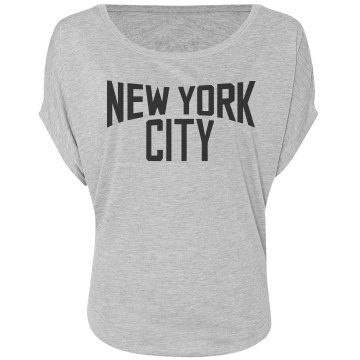New York Flowy Misses Bella Flowy Draped Sleeve Dolman