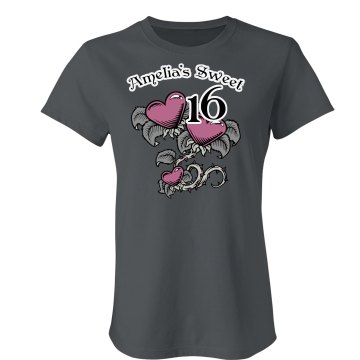 Amelia's Sweet Sixteen Junior Fit Bella Sheer Longer Length Rib Tee