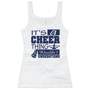 It's A Cheer Thing Junior Fit Bella Longer Length 1x1 Rib Tank Top