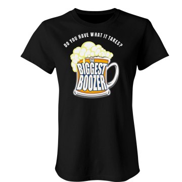 The Biggest Boozer Junior Fit Bella Sheer Longer Length Rib Tee