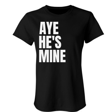 Aye He's Mine Juniors Junior Fit Bella Sheer Longer Length Rib Tee