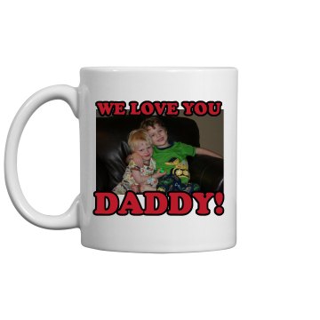 Photo Mug for Dad w/ Back 11oz Ceramic Coffee Mug
