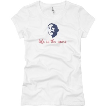 Anti-Obama No Change Junior Fit Basic Bella Favorite Tee