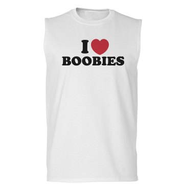 I Heart Boobies Everybody Unisex Basic Gildan Ultra Cotton Sleeveless Tee