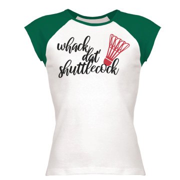 Badminton Whack Dat Junior Fit Bella 1x1 Rib Ringer Tee