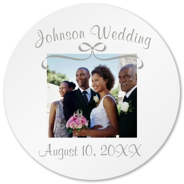Wedding Coaster Round Plastic Coaster with Cork Back