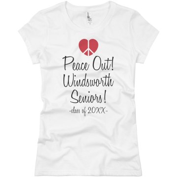 Senior Peace Out 2013 Junior Fit Basic Bella Favorite Tee