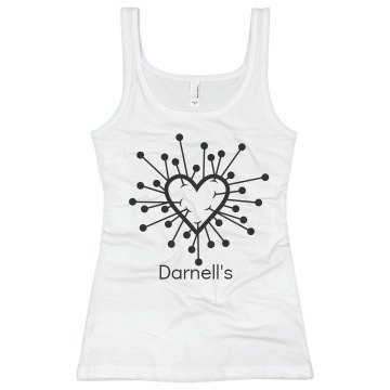 Darnell's Valentine Bella White Basic Junior Fit Camisole