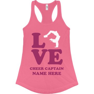 Cheer Love Junior Fit Bella Sheer Longer Length Rib Racerback Tank Top