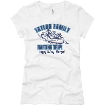 Birthday Rafting Trip Junior Fit Basic Bella Favorite Tee