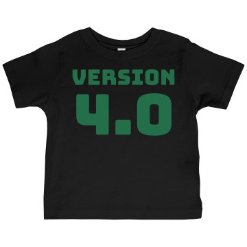 Version 4.0 Birthday Toddler Gildan Ultra Cotton Crew Neck Tee