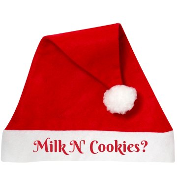 Milk N' Cookies Hat Personalized Santa Hat