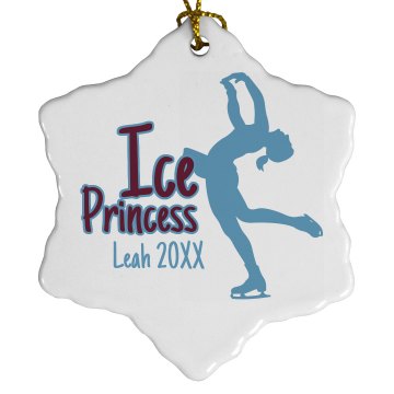 Ice Princess Porcelain Snowflake Ornament