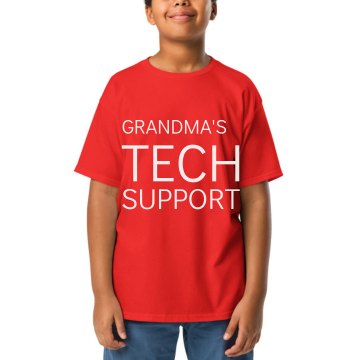 Grandma's Tech Support Youth Gildan Ultra Cotton Crew Neck Tee