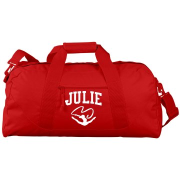 Custom Gymnast Name Port & Company Large Square Duffel Bag