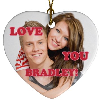 Valentine's Couple Porcelain Heart Ornament