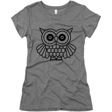 Owl Triblend Tee Junior Fit Bella Triblend Tee