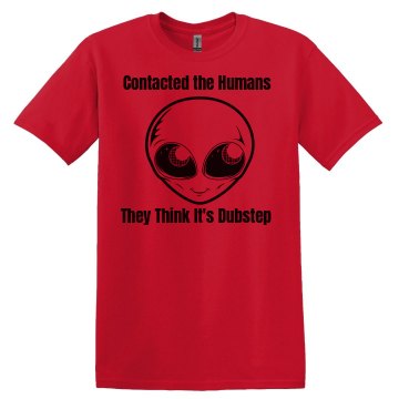 Alien Dubstep Unisex Gildan Heavy Cotton Crew Neck Tee