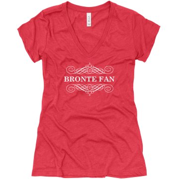 Bronte Fan Tee Junior Fit Bella Triblend Deep V Neck Tee