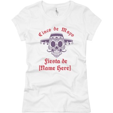 Fiesta de Insert Name Junior Fit Basic Bella Favorite Tee
