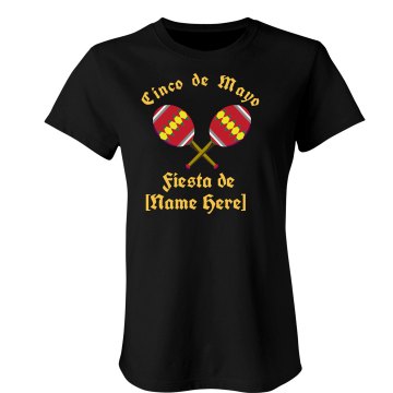 Fiesta de Insert Name Misses Relaxed Fit Gildan Ultra Cotton Tee