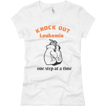 Knock Out Leukemia Junior Fit Basic Bella Favorite Tee